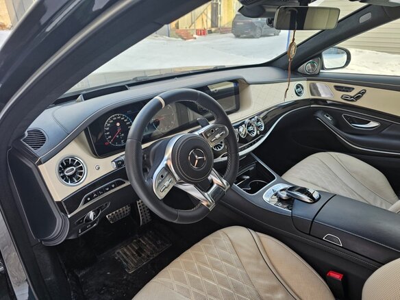 2019 Mercedes-Benz S-Класс 400 d Long VI (W222, C217) Рестайлинг, серый, 9800000 рублей - вид 3