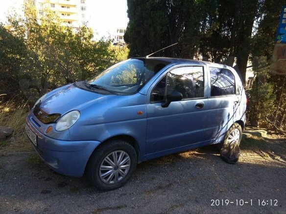 2007 Daewoo Matiz I Рестайлинг, синий, 200000 рублей