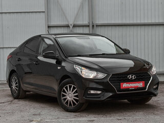 2017 Hyundai Solaris II, чёрный, 980000 рублей, вид 3