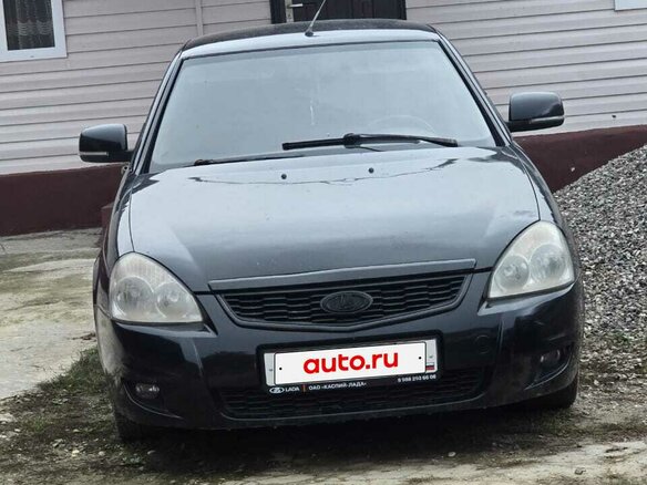 2012 Lada (ВАЗ) Priora I, чёрный, 220000 рублей - вид 1