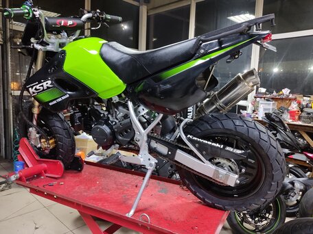 2003 Kawasaki KSR 110, зелёный, 250000 рублей, вид 3