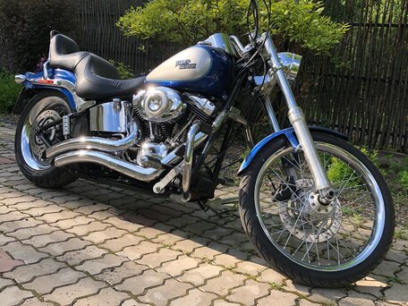 2008 Harley-Davidson Softail Custom, синий, 999999 рублей, вид 2