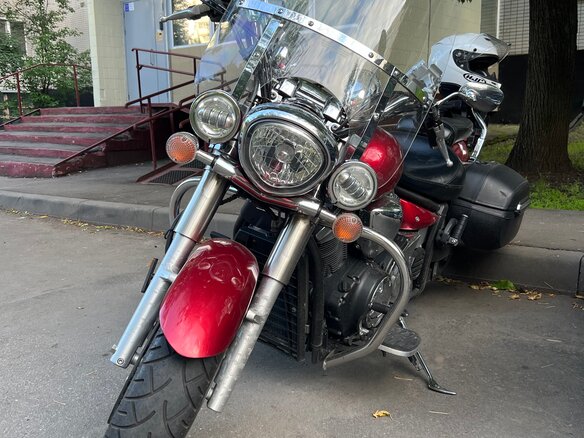 2007 Yamaha XVS1300, красный, 600000 рублей