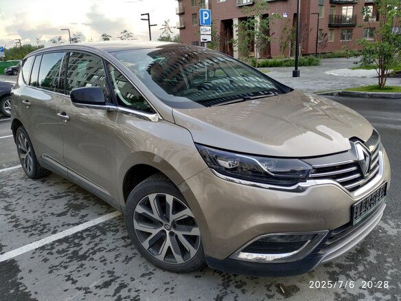 2018 Renault Espace V, жёлтый, 1765000 рублей - вид 2