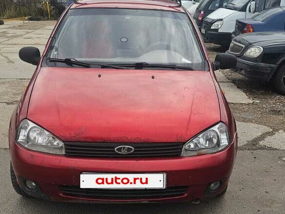 2008 Lada (ВАЗ) Kalina I, красный, 215000 рублей