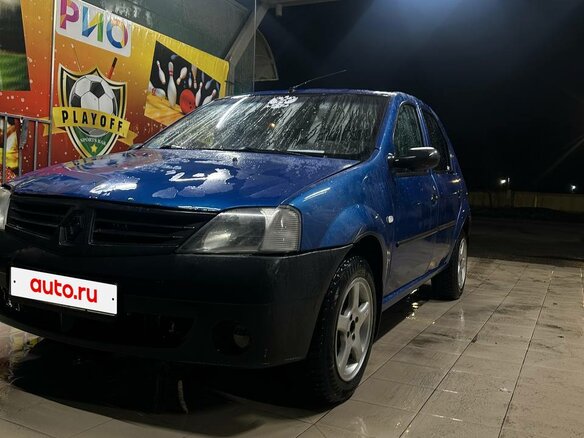 2006 Renault Logan I, синий, 200000 рублей - вид 3