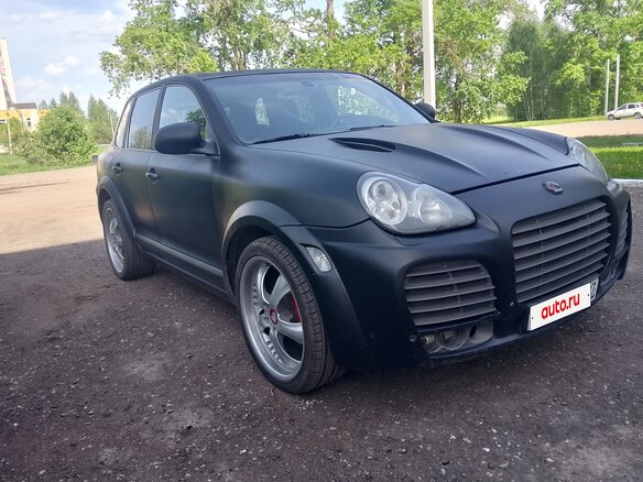 2006 Porsche Cayenne Turbo I (955), чёрный, 550000 рублей - вид 1