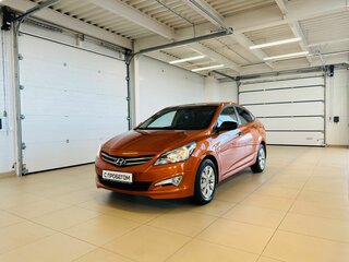 2014 Hyundai Solaris I Рестайлинг, оранжевый, 1449999 рублей, вид 2