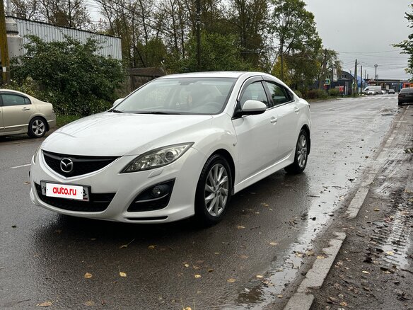 2010 Mazda 6 II (GH) Рестайлинг, белый, 730000 рублей - вид 1
