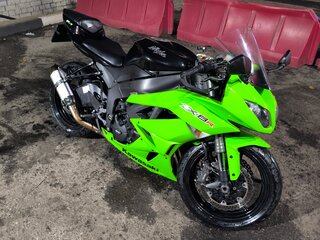 2009 Kawasaki ZX-6 Ninja, зелёный, 485000 рублей, вид 1
