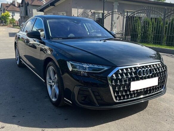 2022 Audi A8 50 TDI IV (D5) Рестайлинг, чёрный - вид 1