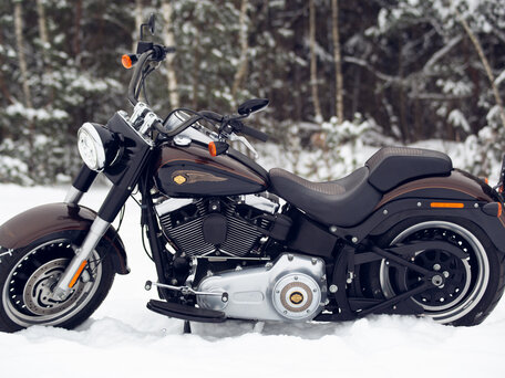 2013 Harley-Davidson Fat Boy, коричневый, 1350000 рублей, вид 4