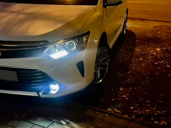 2014 Toyota Camry VII (XV50) Рестайлинг, белый - вид 9