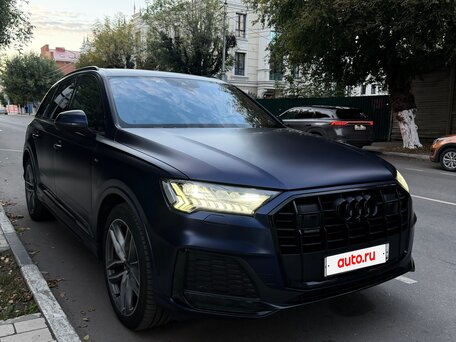 2021 Audi Q7 45 TDI II (4M) Рестайлинг, синий, 7000000 рублей, вид 2