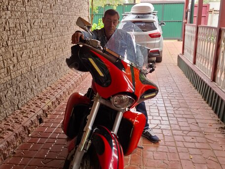 2001 Honda VTX 1800, красный, 750000 рублей, вид 2