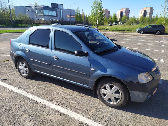 2008 Dacia Logan I, синий, 380000 рублей - вид 2