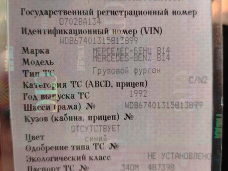 1992 Mercedes-Benz T2, синий, 850000 рублей, вид 2
