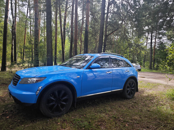 2006 Infiniti FX35 I (S50) Рестайлинг, голубой, 890000 рублей - вид 2