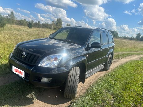 2008 Toyota Land Cruiser Prado 5-speed 120 Series Рестайлинг, чёрный, 2250000 рублей, вид 1