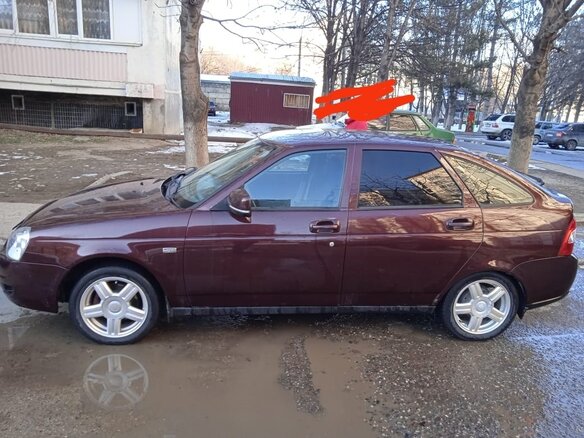 2009 Lada (ВАЗ) Priora I, пурпурный, 420000 рублей - вид 3