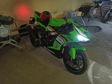 2024 Kawasaki ZX-6R Ninja, зелёный, 1400000 рублей, вид 4