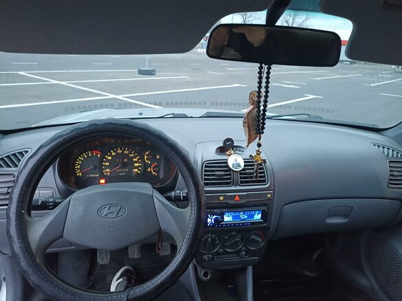 2008 Hyundai Accent ТагАЗ II, серебристый, 360000 рублей - вид 8