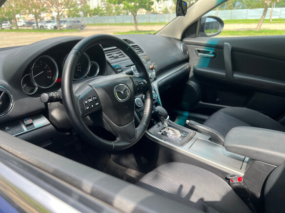 2011 Mazda 6 II (GH) Рестайлинг, синий, 850000 рублей - вид 9
