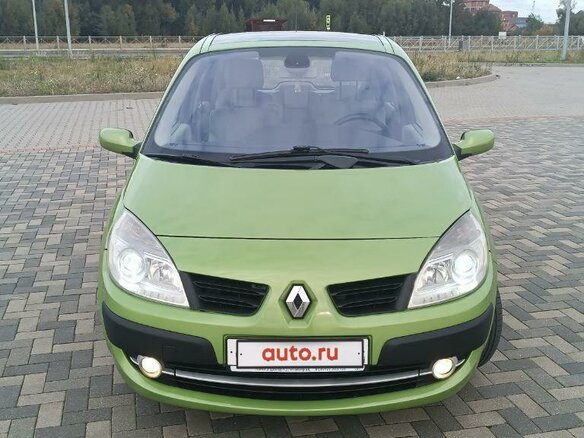 2008 Renault Scenic II Рестайлинг, зелёный, 590000 рублей - вид 1