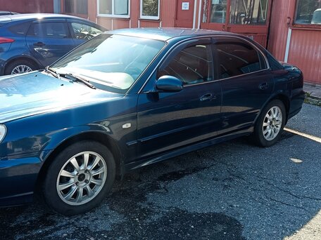 2006 Hyundai Sonata ТагАЗ IV (EF) Рестайлинг, синий, 450000 рублей, вид 1