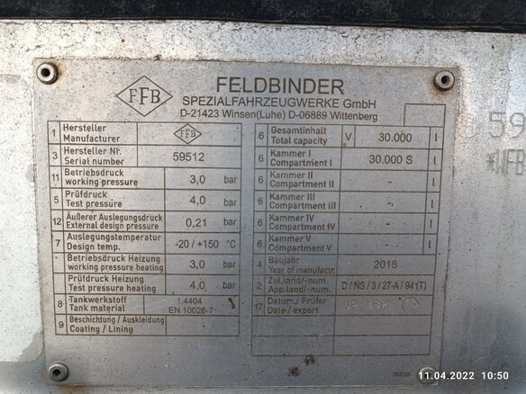 2018 Feldbinder 33, серебристый, 9500000 рублей - вид 8