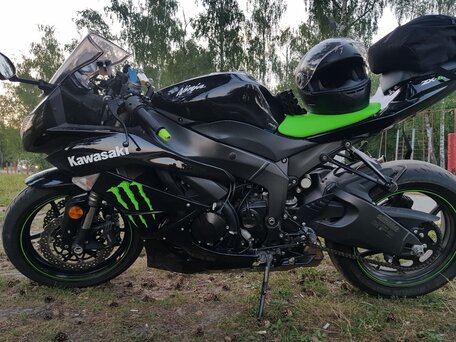 2009 Kawasaki ZX-6 Ninja, чёрный, 630000 рублей, вид 3