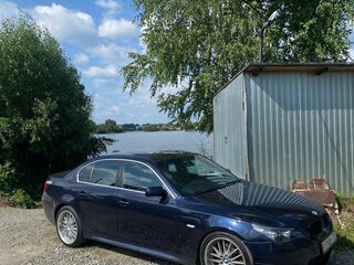 2008 BMW 5 серии 525d V (E60/E61) Рестайлинг, синий, 1500000 рублей, вид 4