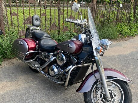 2001 Kawasaki VN1500 Vulcan, пурпурный, 435000 рублей, вид 1