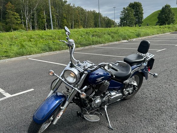 2009 Yamaha XVS650 Drag Star, синий, 530000 рублей
