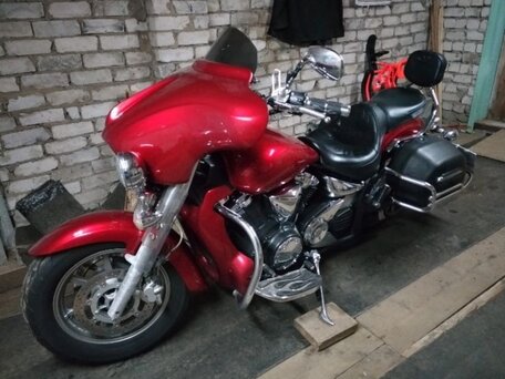 2007 Yamaha XVS1300, красный, 680000 рублей, вид 2