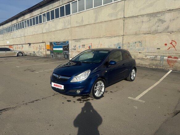 2007 Opel Corsa D, синий, 450000 рублей