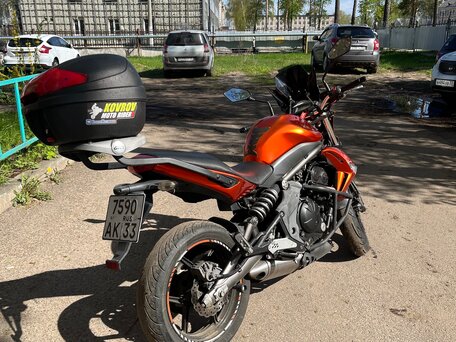2009 Kawasaki ER-6N, оранжевый, 350000 рублей, вид 5