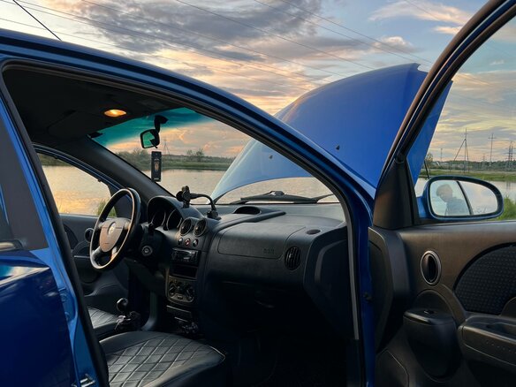 2007 Chevrolet Aveo I, синий, 430000 рублей - вид 4