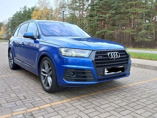 2017 Audi Q7 II (4M), синий, 3150000 рублей, вид 3