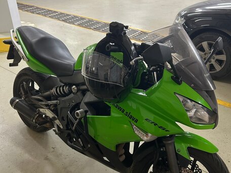 2009 Kawasaki ER-6F (Ninja 650R), зелёный, 200000 рублей, вид 3