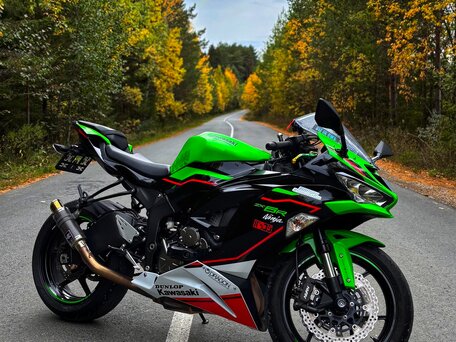 2021 Kawasaki ZX-6 Ninja, зелёный, 1200000 рублей, вид 4