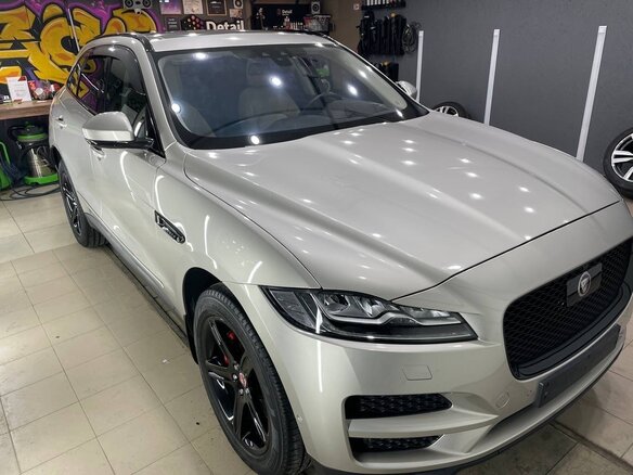 2017 Jaguar F-Pace I, бежевый, 3800000 рублей - вид 8