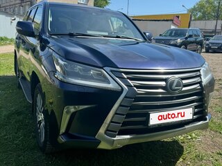2016 Lexus LX 570 III Рестайлинг 2, синий, 7100000 рублей, вид 4