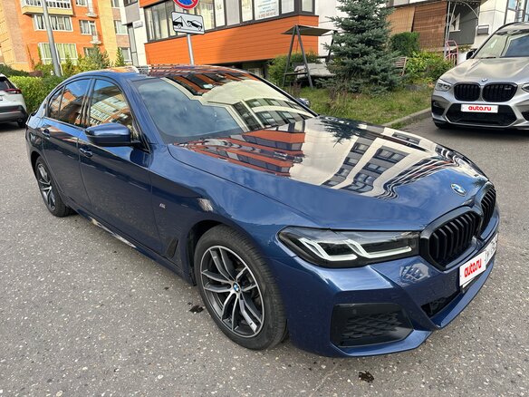 2020 BMW 5 серии 520d xDrive VII (G30/G31/G38) Рестайлинг, синий - вид 2