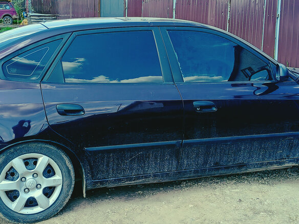 2006 Hyundai Elantra III (XD2) Рестайлинг, пурпурный - вид 3