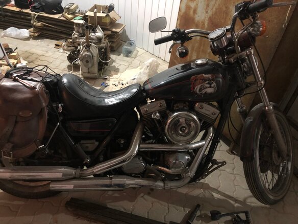 1989 Harley-Davidson Low Rider, чёрный - вид 1