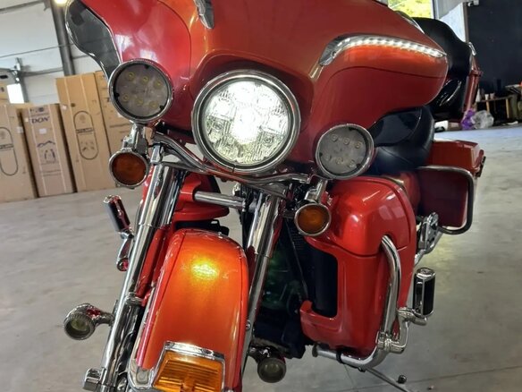 2012 Harley-Davidson Electra Glide, оранжевый, 880000 рублей - вид 4
