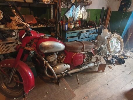 1969 Jawa 350/360, пурпурный, 420000 рублей, вид 2