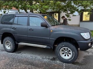 2005 Toyota Land Cruiser 105 100 Series Рестайлинг 2, чёрный, 3500000 рублей, вид 3