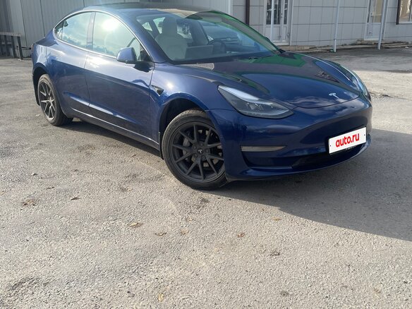 2021 Tesla Model 3 Long Range I, синий - вид 2